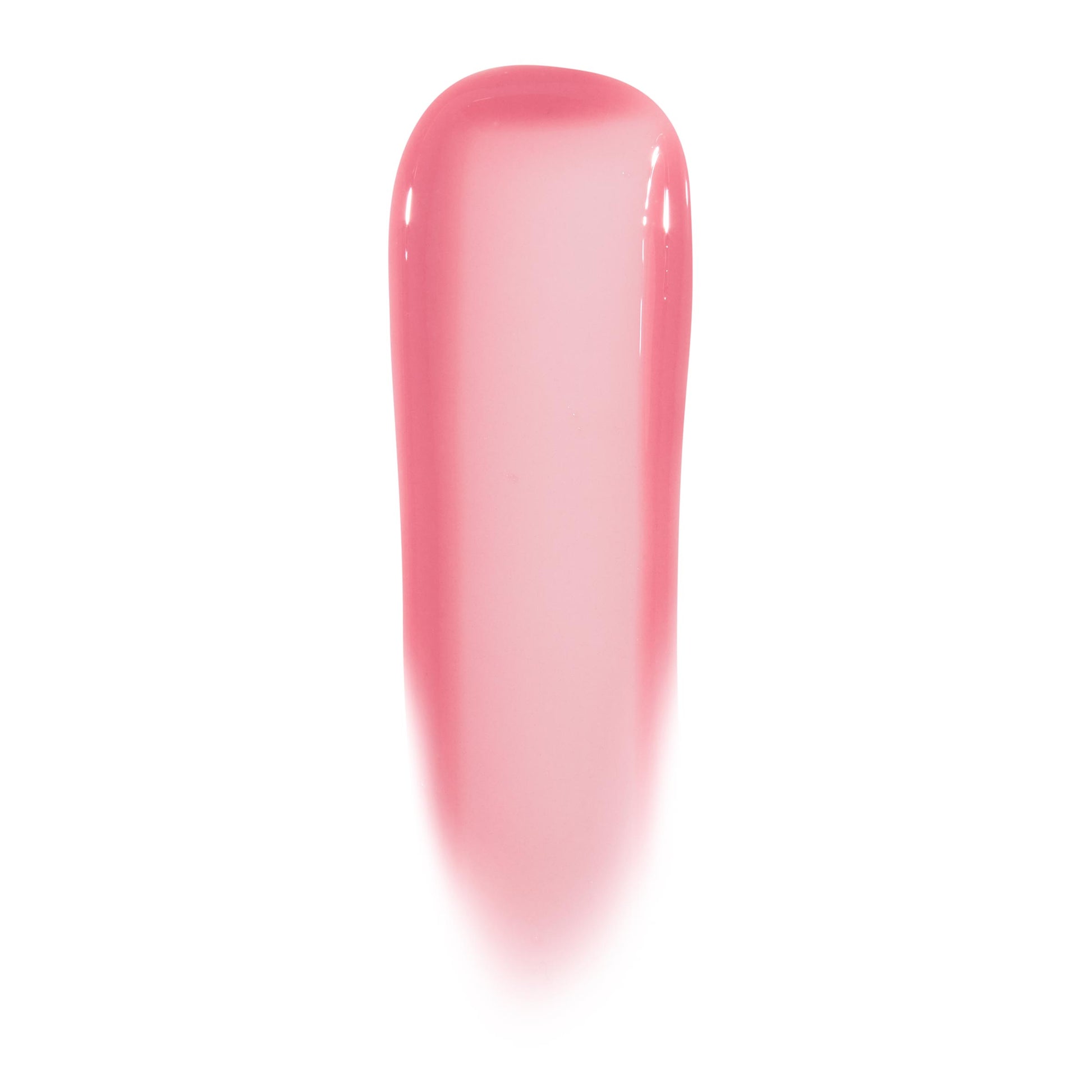 Sheer baby-pink swipe of Super Sweet Ultra Glossy Lip, a high-shine ColourPop Ultra Glossy Lip, shown as a single elongated swatch with glassy finish and soft tint on a clean white background.